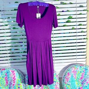 NEW! Purple dress with pockets
